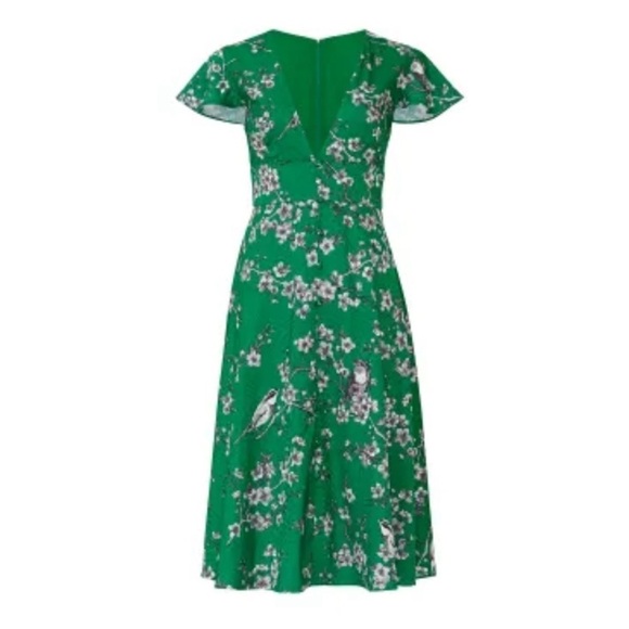 Hutch Green Wrap Tie Front Midi Dress - Picture 13 of 13